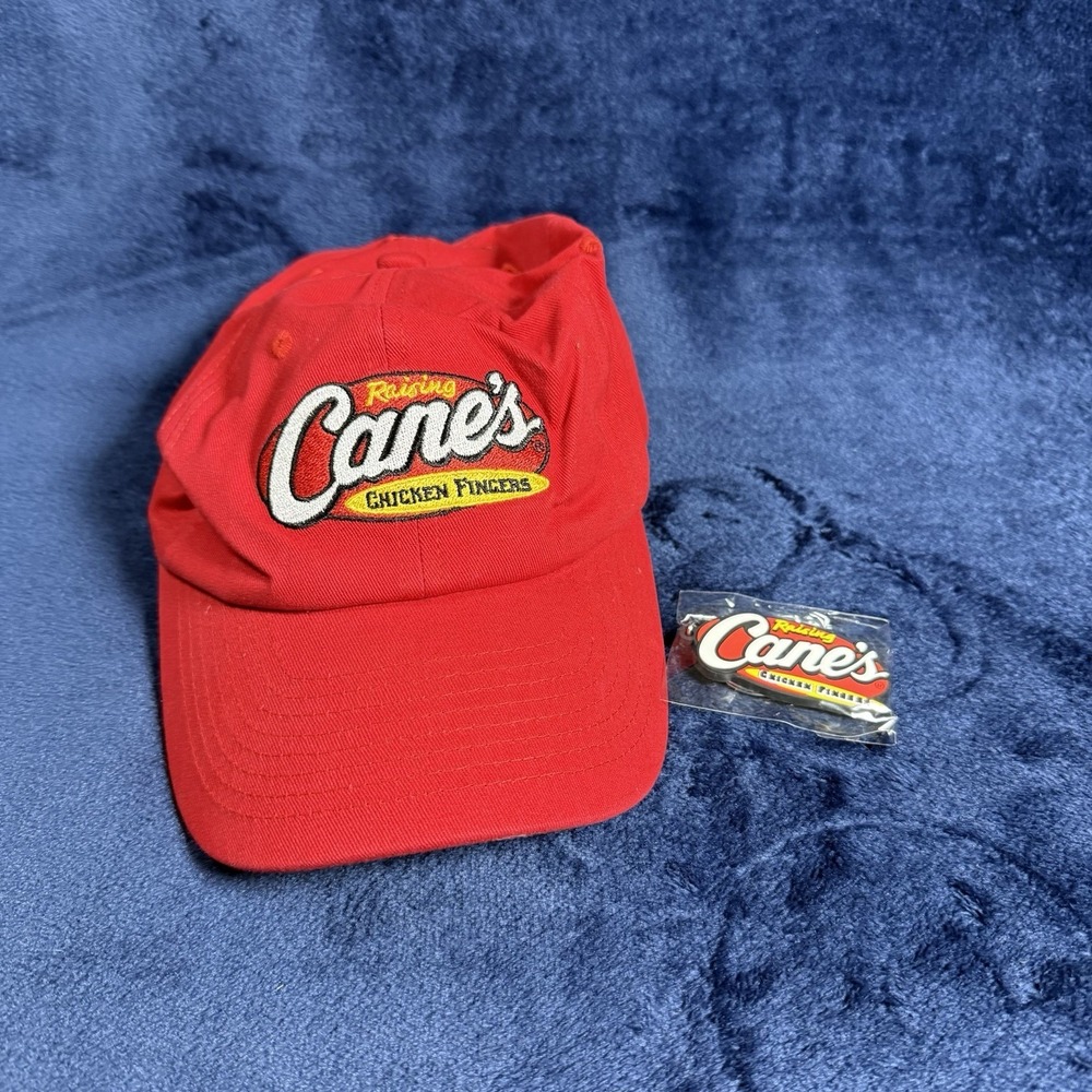 Raising‎ Canes Red Trucker Style Snapback Hat And Keychain